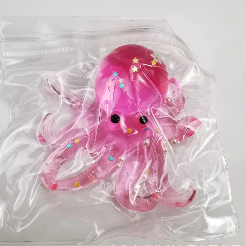 Glitter Octopus Taba Squishy Squeeze Fidget Toy
