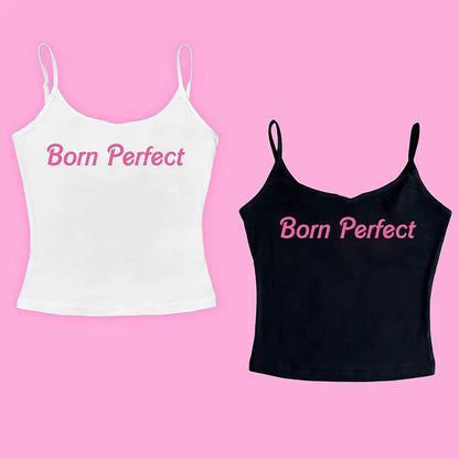 Born Perfect Y2K Aesthetic Tank Top