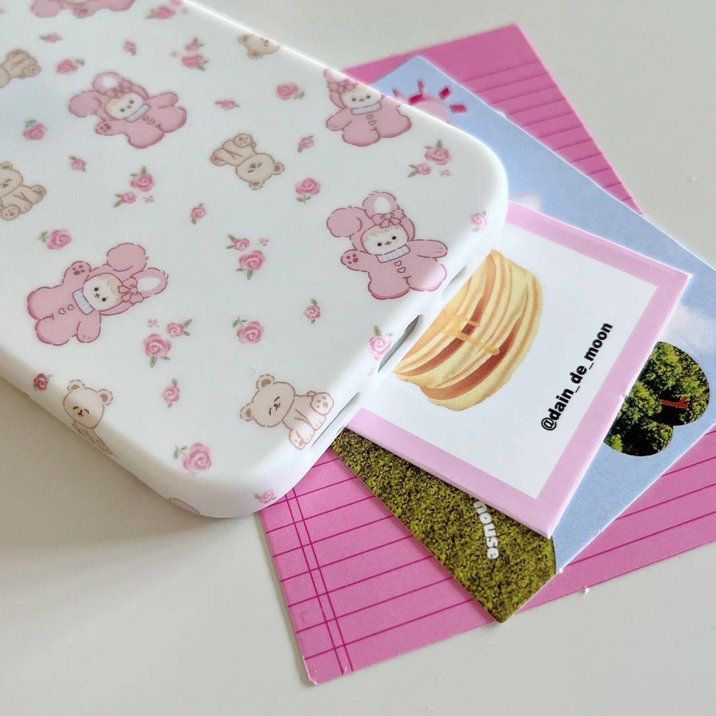 Rabbit Pajamas Bear Cartoon Coquette Kawaii Aesthetic Phone Case