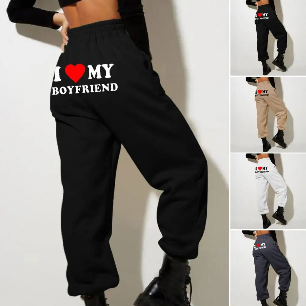 I Love My Boyfriend & Girlfriend Cozy Y2K Aesthetic Sweatpants – Cutie  Collective Co