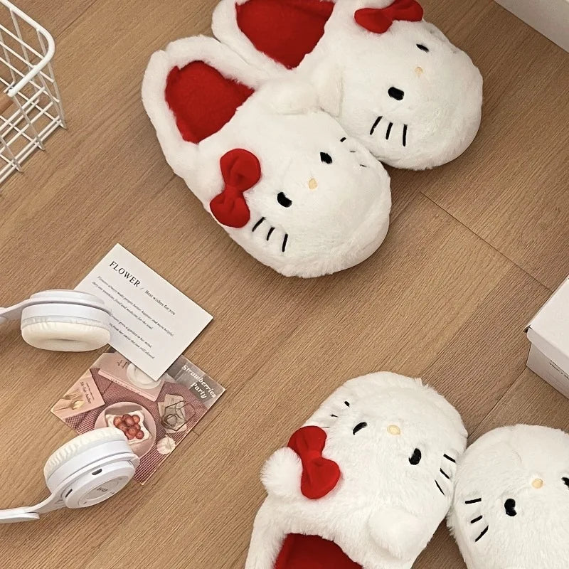 Hello Kitty Y2K Kawaii Aesthetic Cozy House Slippers