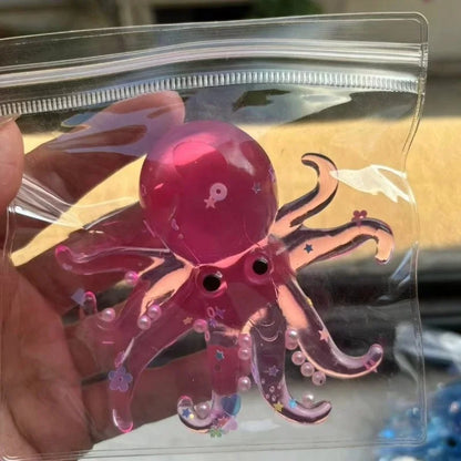 Glitter Octopus Taba Squishy Squeeze Fidget Toy
