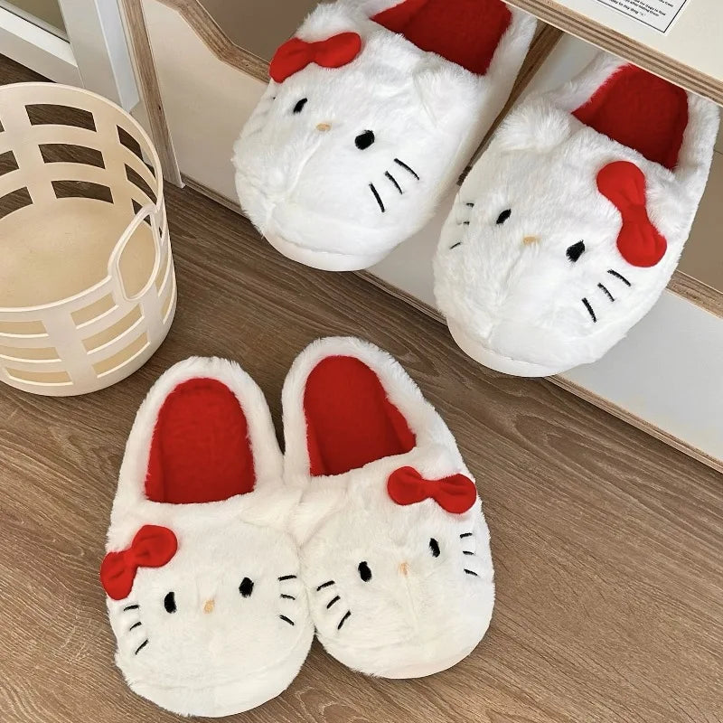 Hello Kitty Y2K Kawaii Aesthetic Cozy House Slippers