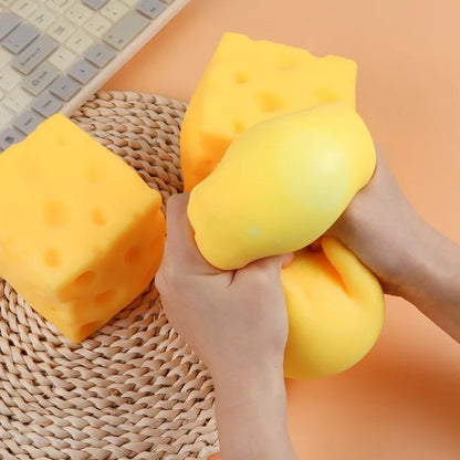 Giant Squishy Cheese Cube Squeeze Fidget Toy