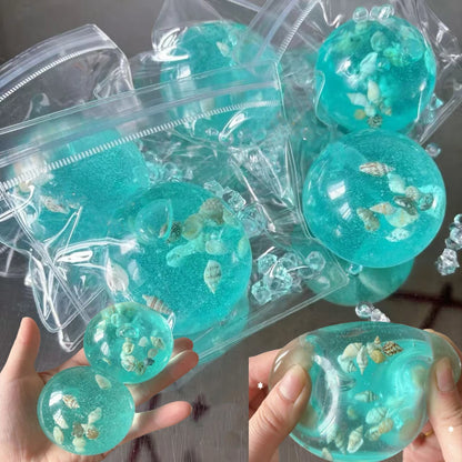 Ocean Squishy Sea Shells Fidget Toy Cube