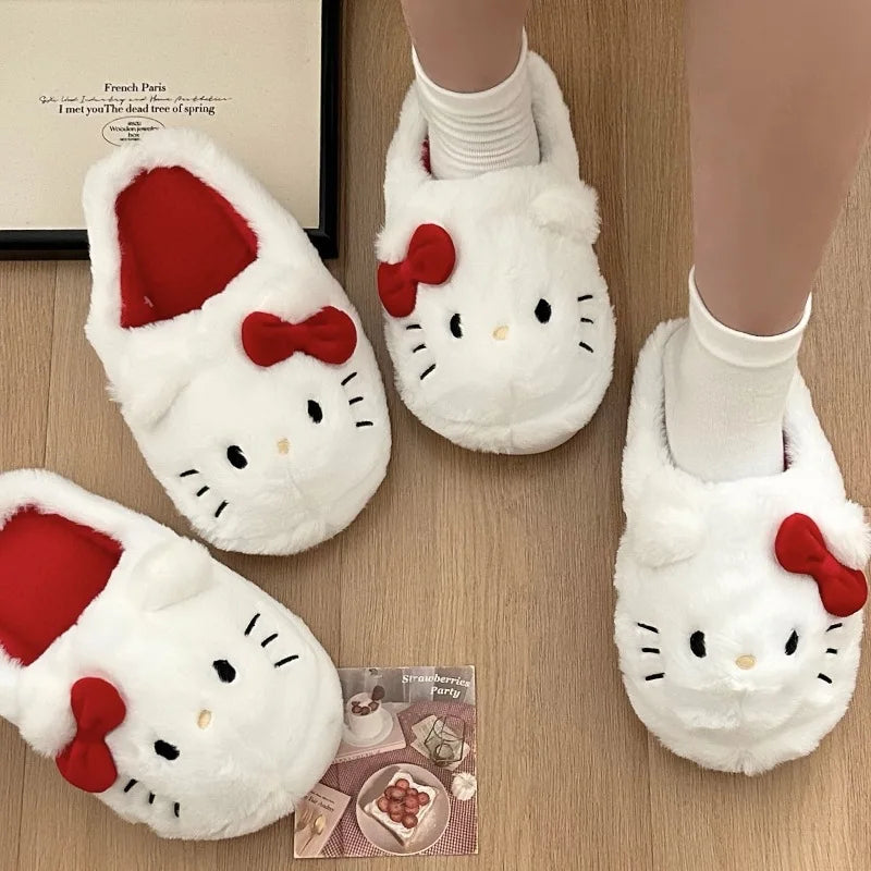 Hello Kitty Y2K Kawaii Aesthetic Cozy House Slippers