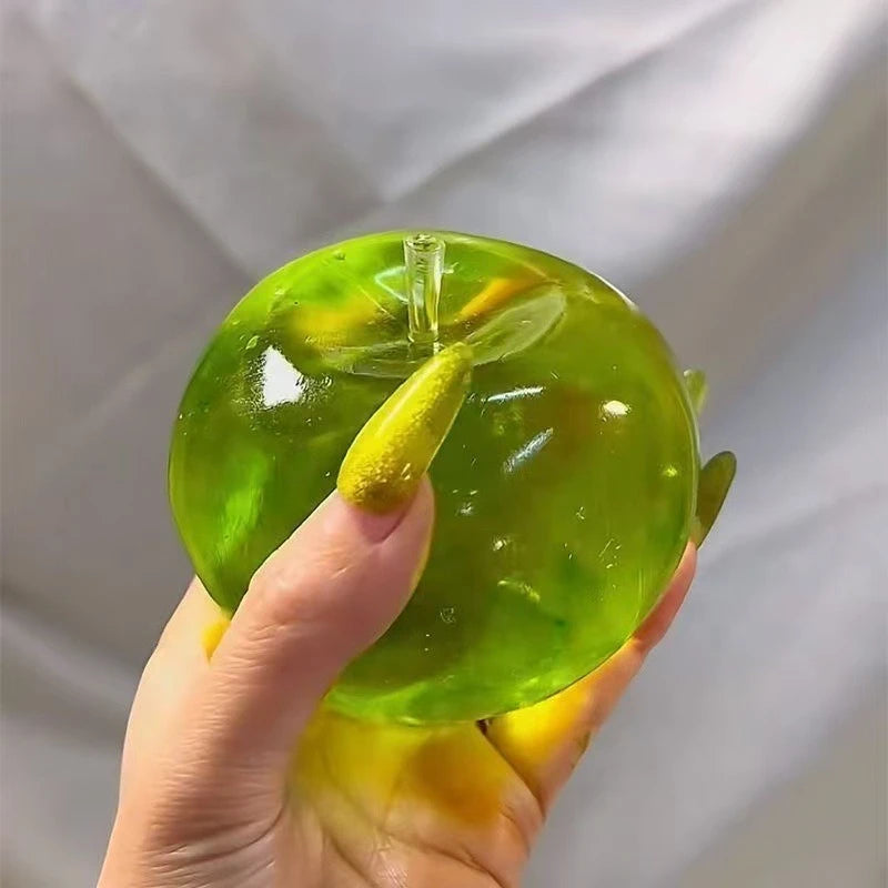 Squishy Green Apple Stress Ball Soft Fidget Sensory Toy