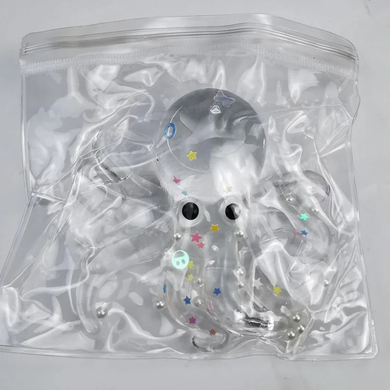 Glitter Octopus Taba Squishy Squeeze Fidget Toy