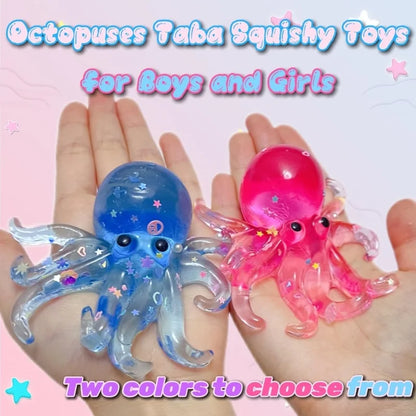 Glitter Octopus Taba Squishy Squeeze Fidget Toy
