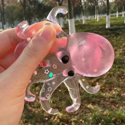 Glitter Octopus Taba Squishy Squeeze Fidget Toy