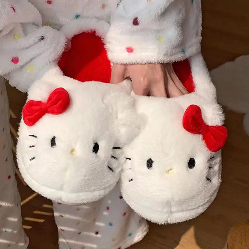 Hello Kitty Y2K Kawaii Aesthetic Cozy House Slippers