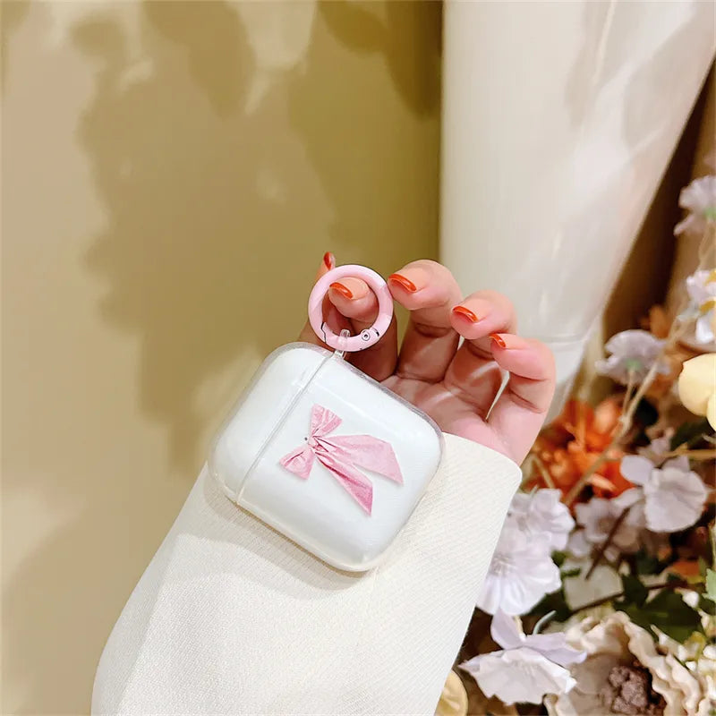 3D Pink Bow Y2K Kawaii Coquette Aesthetic AirPods Case – Cutie