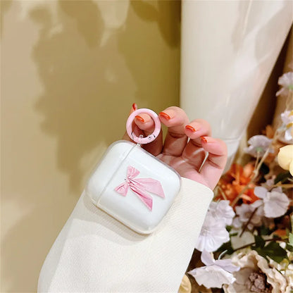 3D Pink Bow Y2K Kawaii Coquette Aesthetic AirPods Case