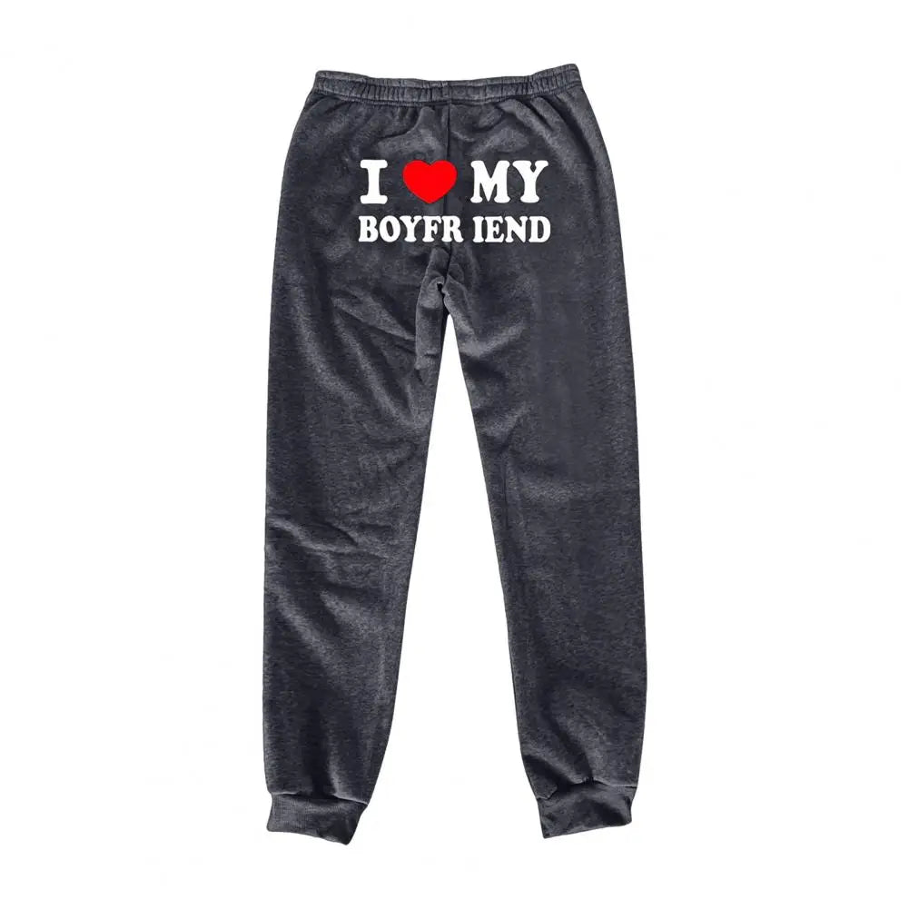 I Love My Boyfriend & Girlfriend Cozy Y2K Aesthetic Sweatpants