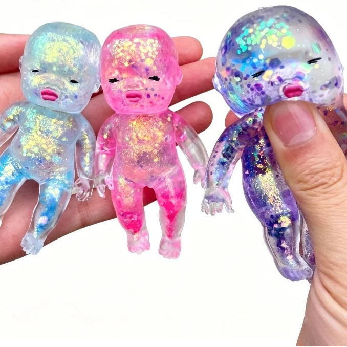 Squishy Baby Glitter Fidget Squeeze Toy
