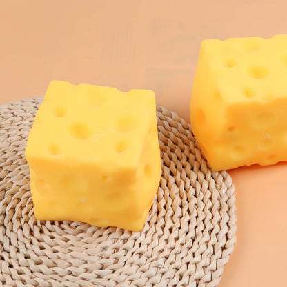 Giant Squishy Cheese Cube Squeeze Fidget Toy