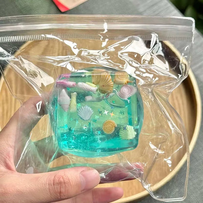 Ocean Squishy Sea Shells Fidget Toy Cube