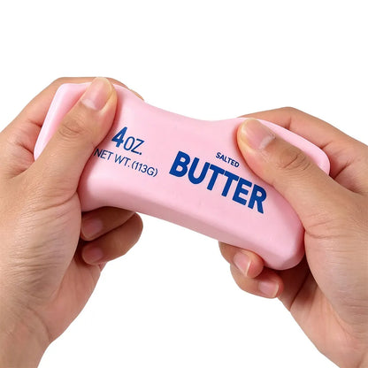 Pink Strawberry Butter Squishy Fidget Toy