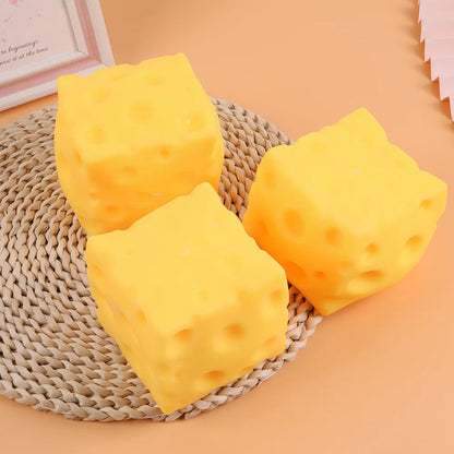 Giant Squishy Cheese Cube Squeeze Fidget Toy