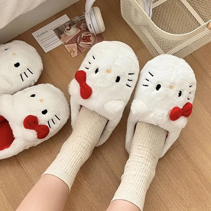 Hello Kitty Y2K Kawaii Aesthetic Cozy House Slippers