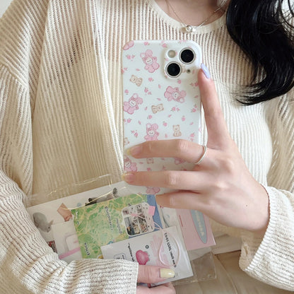 Rabbit Pajamas Bear Cartoon Coquette Kawaii Aesthetic Phone Case