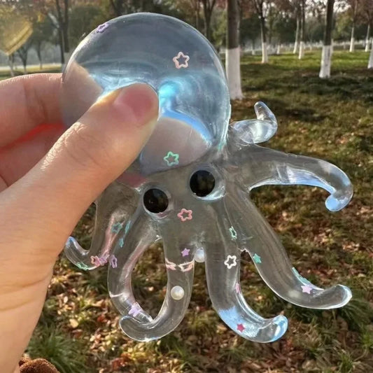 Glitter Octopus Taba Squishy Squeeze Fidget Toy