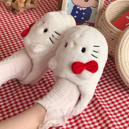 Hello Kitty Y2K Kawaii Aesthetic Cozy House Slippers