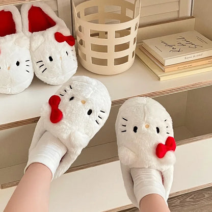 Hello Kitty Y2K Kawaii Aesthetic Cozy House Slippers