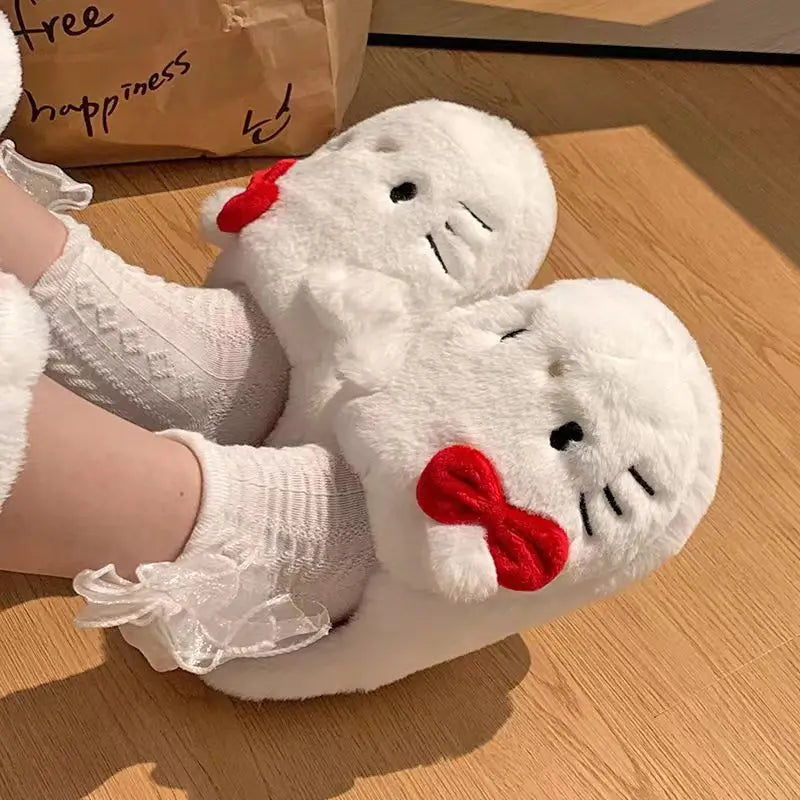 Hello Kitty Y2K Kawaii Aesthetic Cozy House Slippers