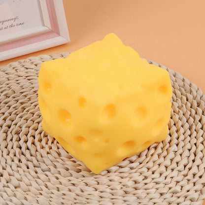 Giant Squishy Cheese Cube Squeeze Fidget Toy