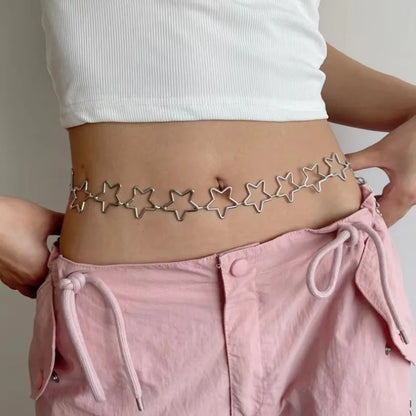 Star Waist Chain Belt Y2K Aesthetic