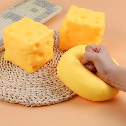 Giant Squishy Cheese Cube Squeeze Fidget Toy
