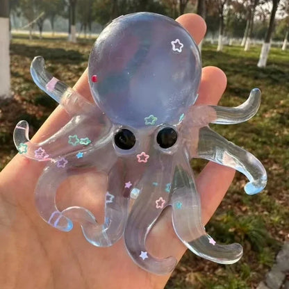 Glitter Octopus Taba Squishy Squeeze Fidget Toy