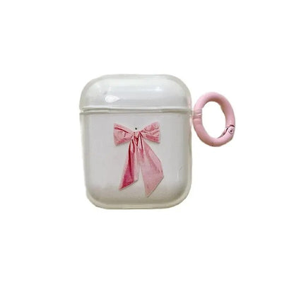 3D Pink Bow Y2K Kawaii Coquette Aesthetic AirPods Case