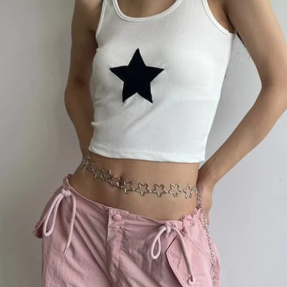 Star Waist Chain Belt Y2K Aesthetic