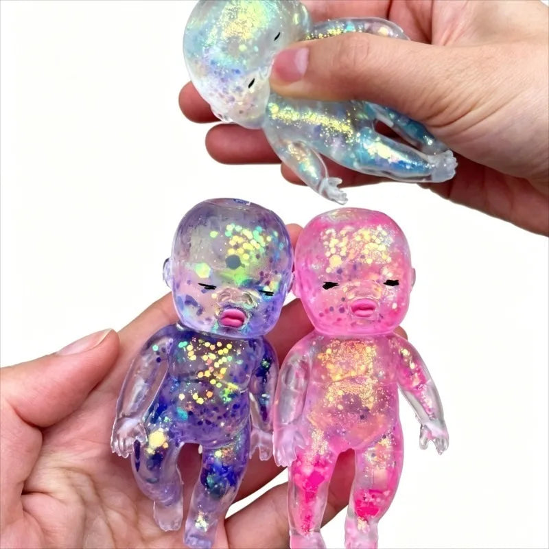 Squishy Baby Glitter Fidget Squeeze Toy