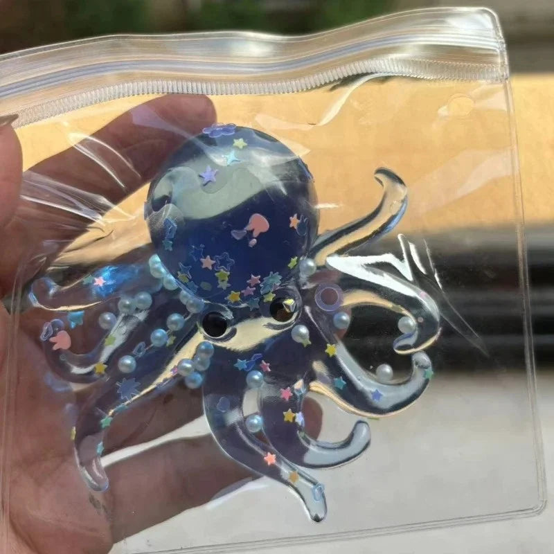 Glitter Octopus Taba Squishy Squeeze Fidget Toy