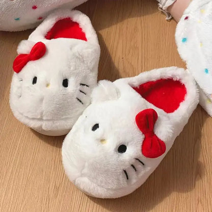 Hello Kitty Y2K Kawaii Aesthetic Cozy House Slippers