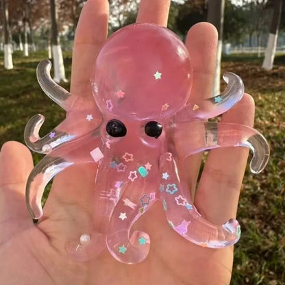 Glitter Octopus Taba Squishy Squeeze Fidget Toy
