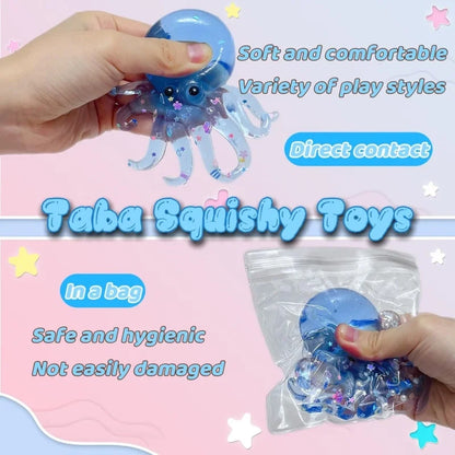 Glitter Octopus Taba Squishy Squeeze Fidget Toy